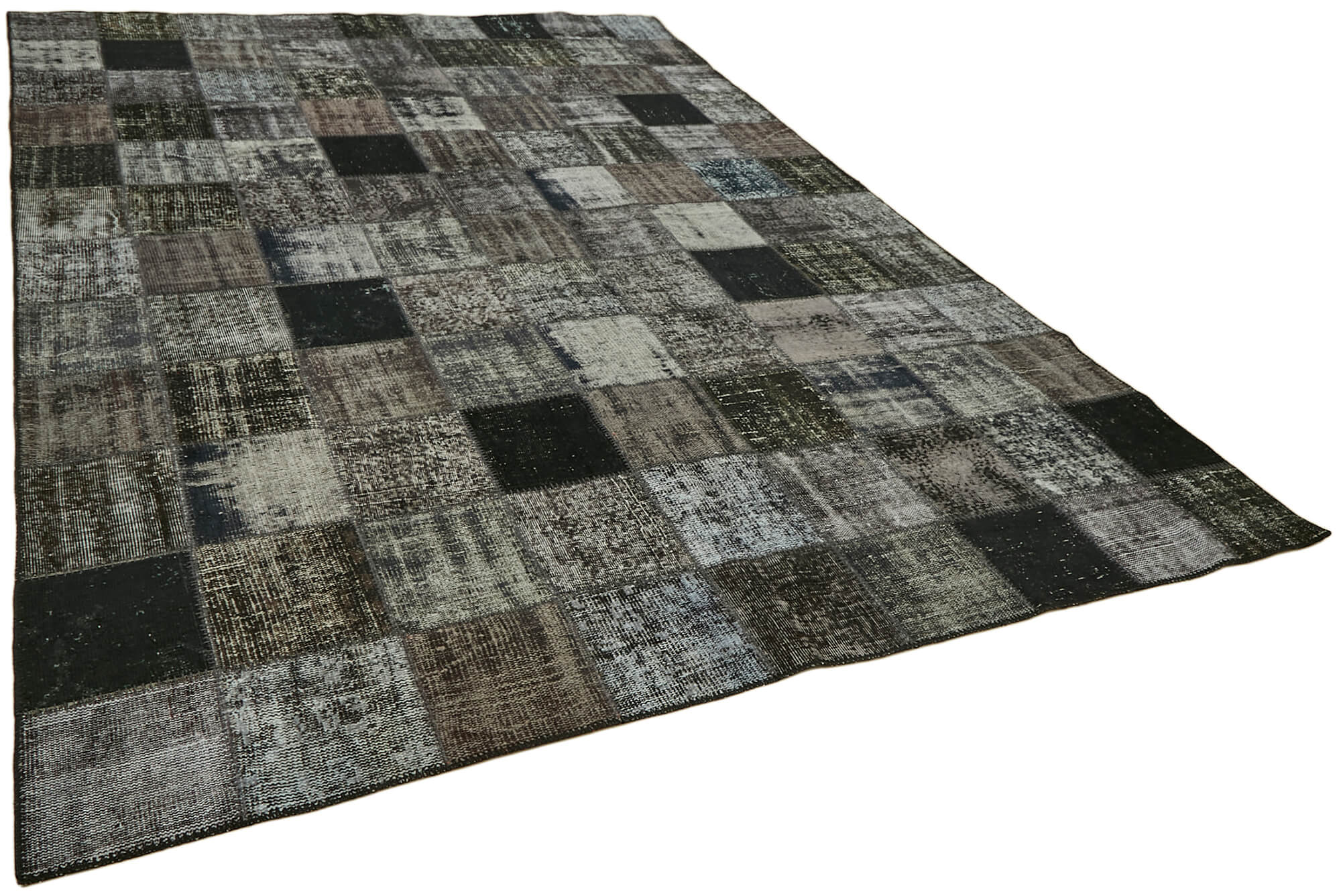 8x12 Black Patchwork Rug - 43251