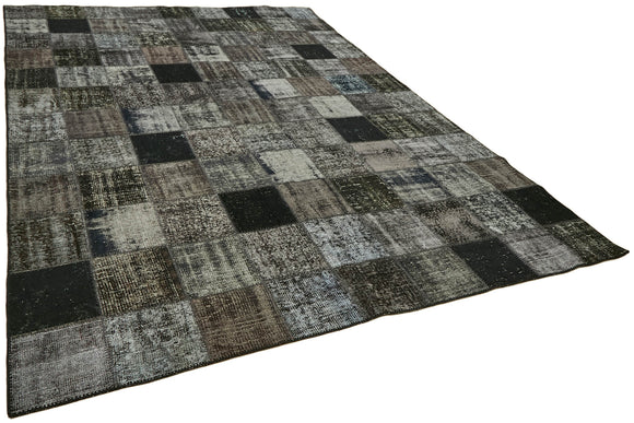 8x12 Black Patchwork Rug- 43251