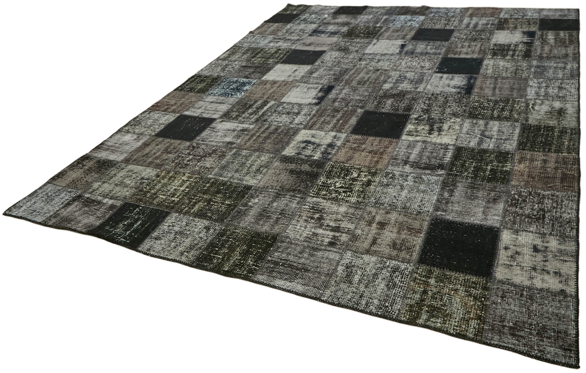 8x12 Black Patchwork Rug - 43251
