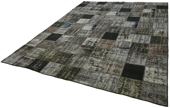 8x12 Black Patchwork Rug- 43251