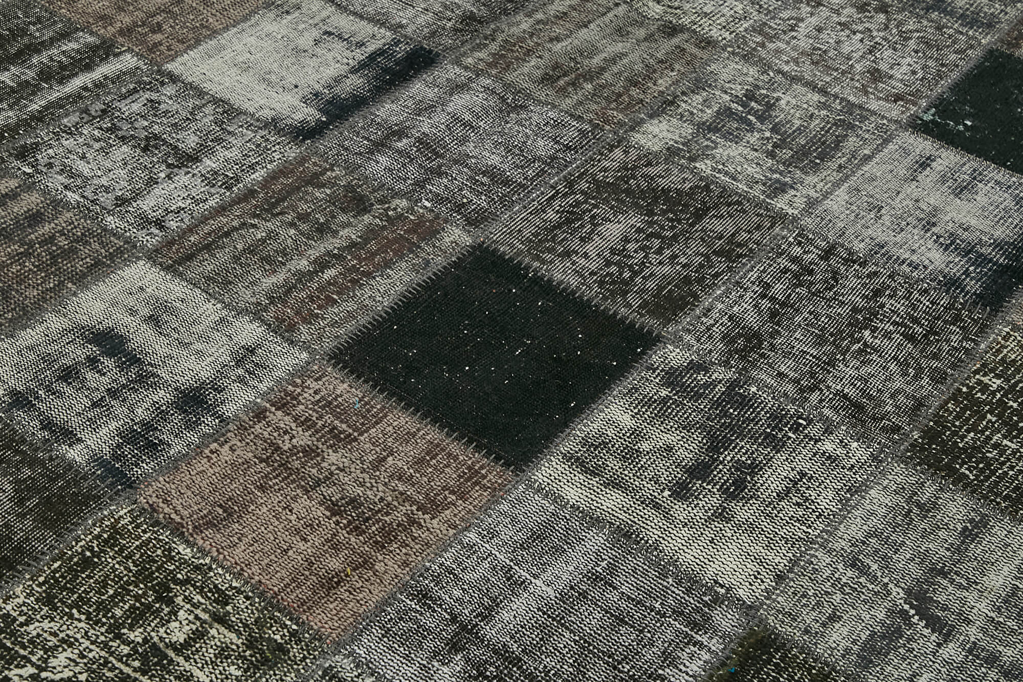 8x12 Black Patchwork Rug - 43251