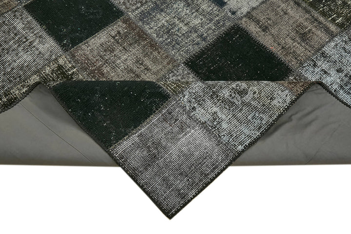 8x12 Black Patchwork Rug- 43251