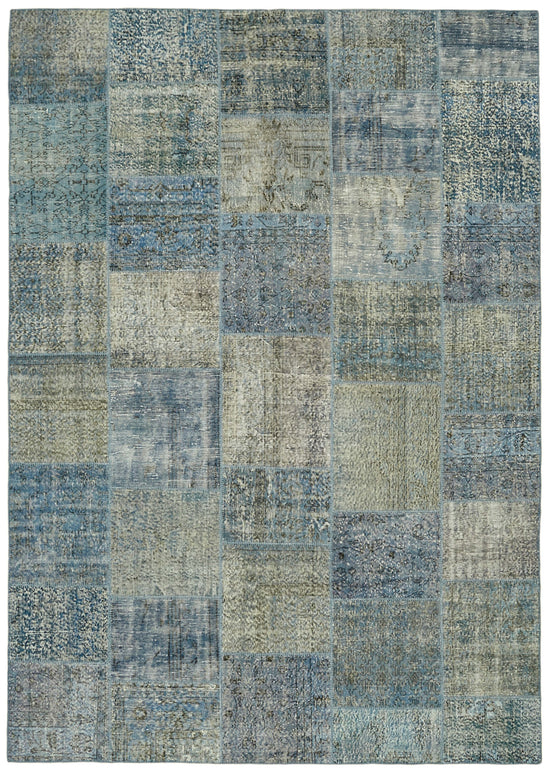 8x11 Blue Patchwork Rug- 43252
