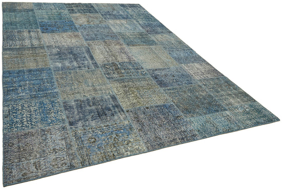 8x11 Blue Patchwork Rug- 43252