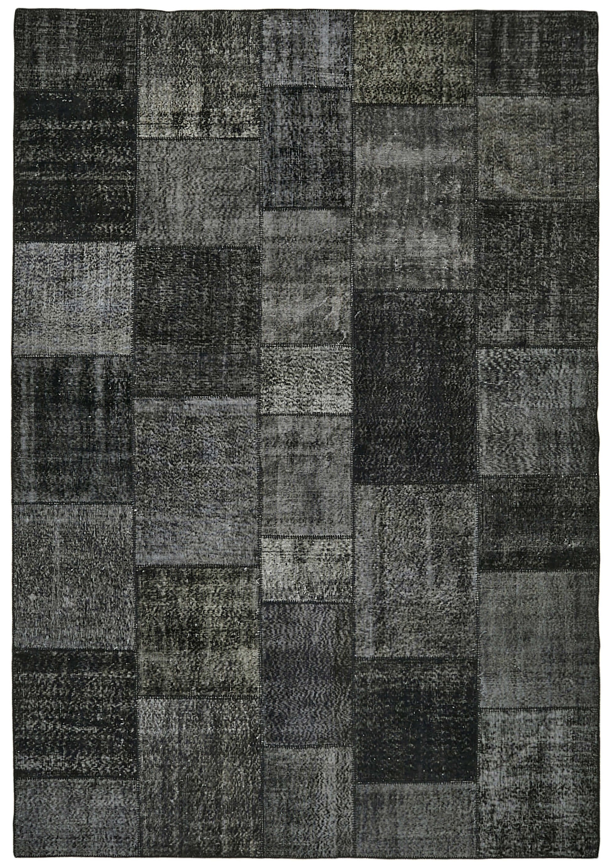 8x11 Black Patchwork Rug- 43253