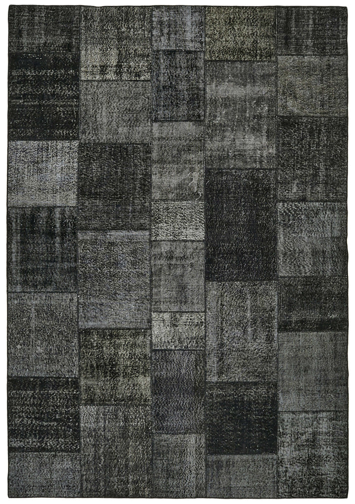 8x11 Black Patchwork Rug- 43253