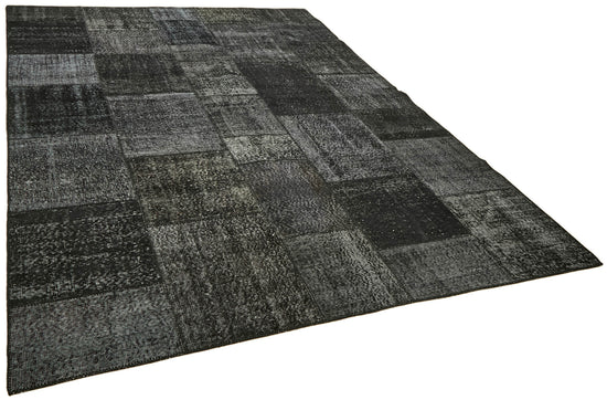 8x11 Black Patchwork Rug- 43253