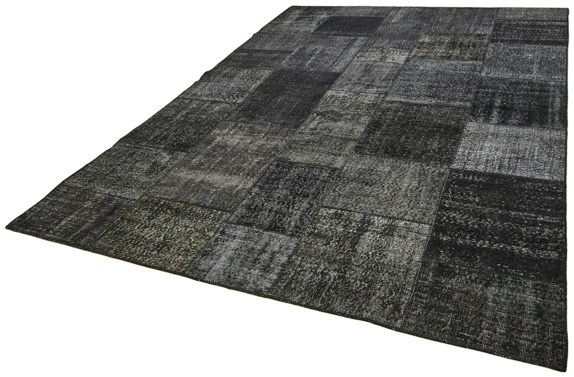 8x11 Black Patchwork Rug- 43253