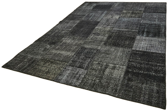 8x11 Black Patchwork Rug- 43253