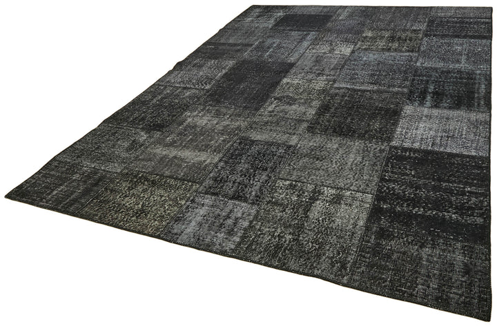 8x11 Black Patchwork Rug- 43253