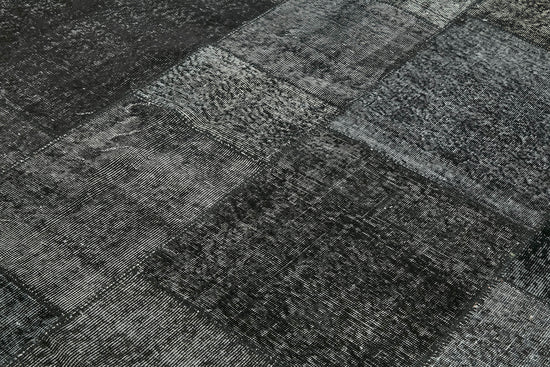 8x11 Black Patchwork Rug- 43253