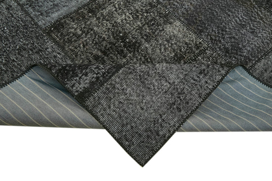 8x11 Black Patchwork Rug- 43253