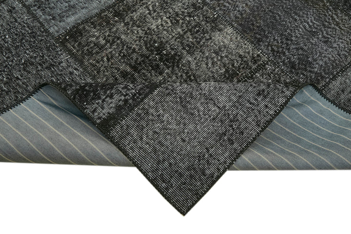8x11 Black Patchwork Rug- 43253