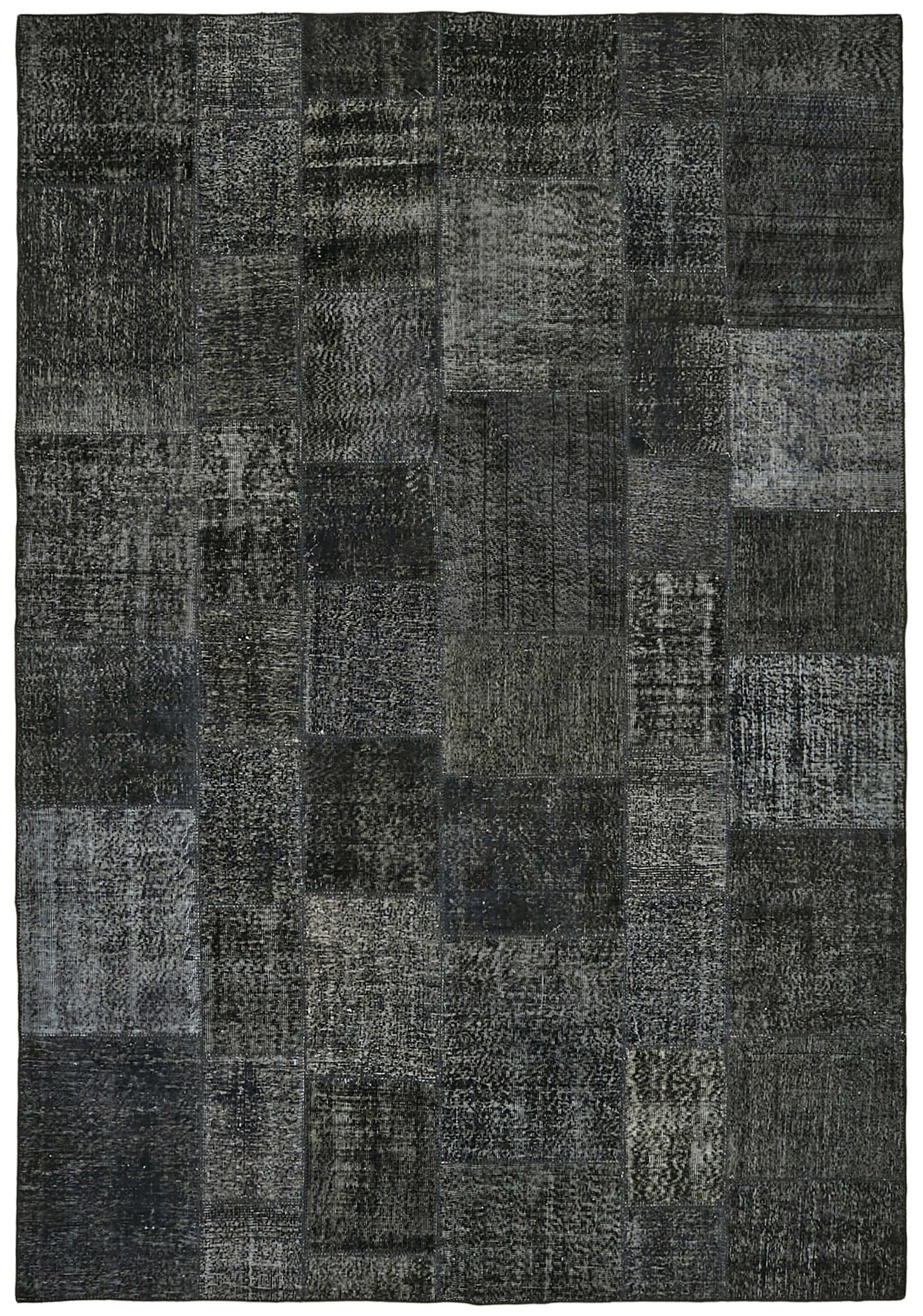 8x11 Black Patchwork Rug- 43254