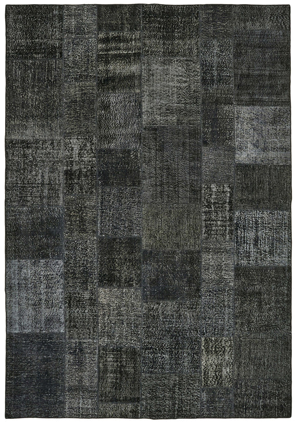 8x11 Black Patchwork Rug- 43254