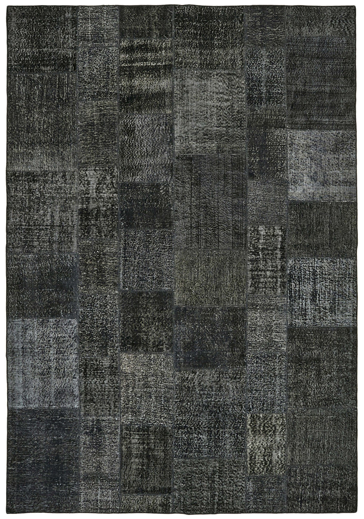 8x11 Black Patchwork Rug- 43254