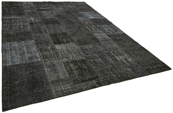 8x11 Black Patchwork Rug- 43254