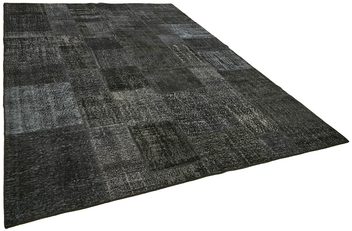 8x11 Black Patchwork Rug- 43254