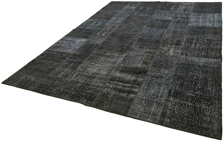 8x11 Black Patchwork Rug- 43254