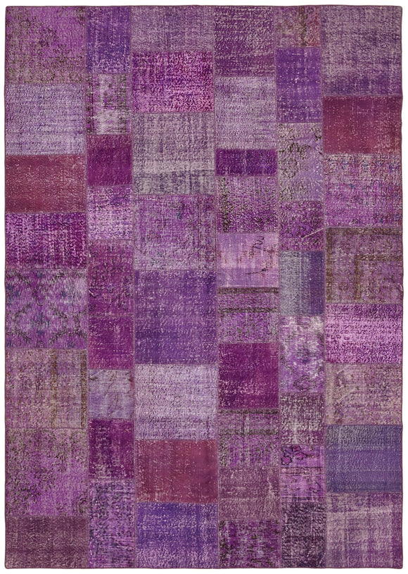 8x11 Purple Patchwork Rug- 43255