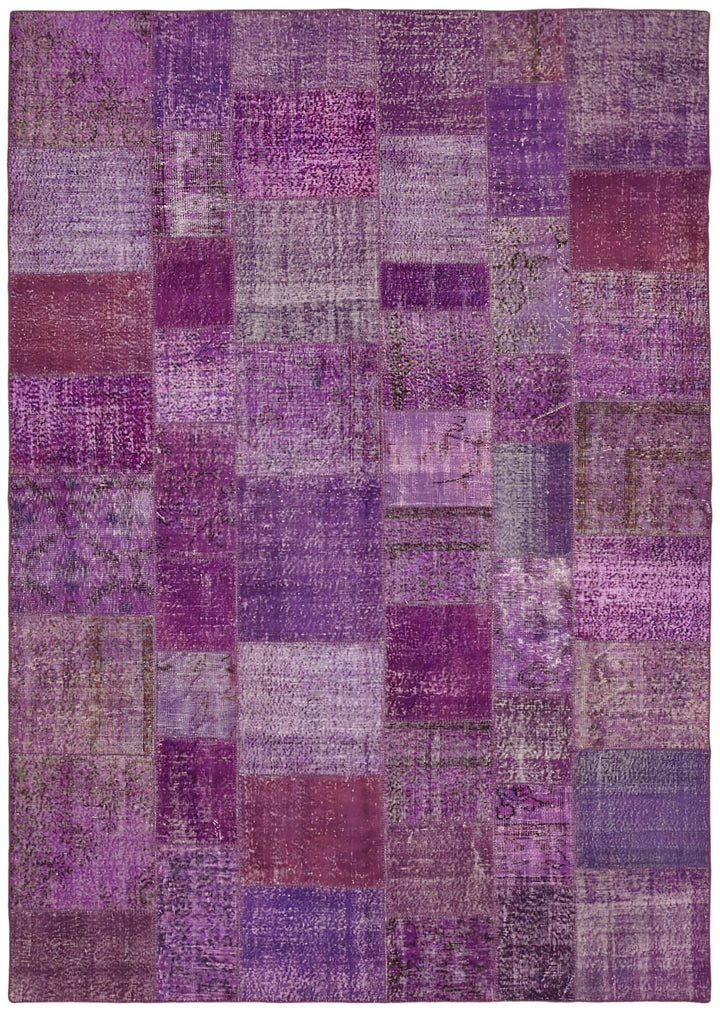 8x11 Purple Patchwork Rug- 43255