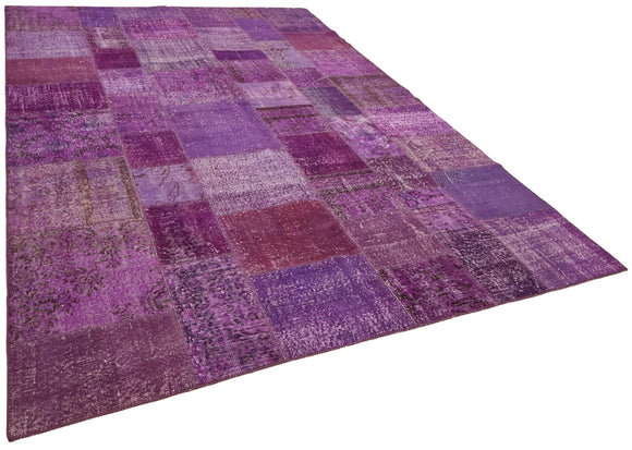 8x11 Purple Patchwork Rug- 43255