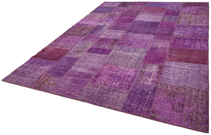 8x11 Purple Patchwork Rug- 43255