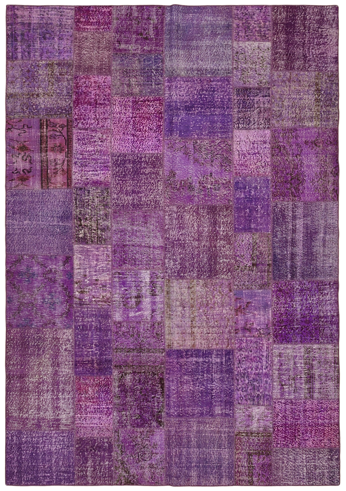 8x11 Purple Patchwork Rug- 43256