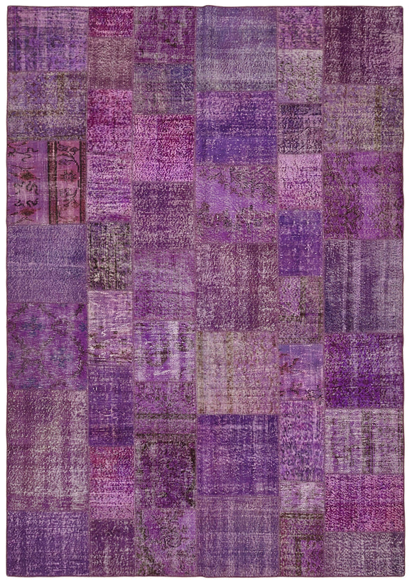 8x11 Purple Patchwork Rug- 43256