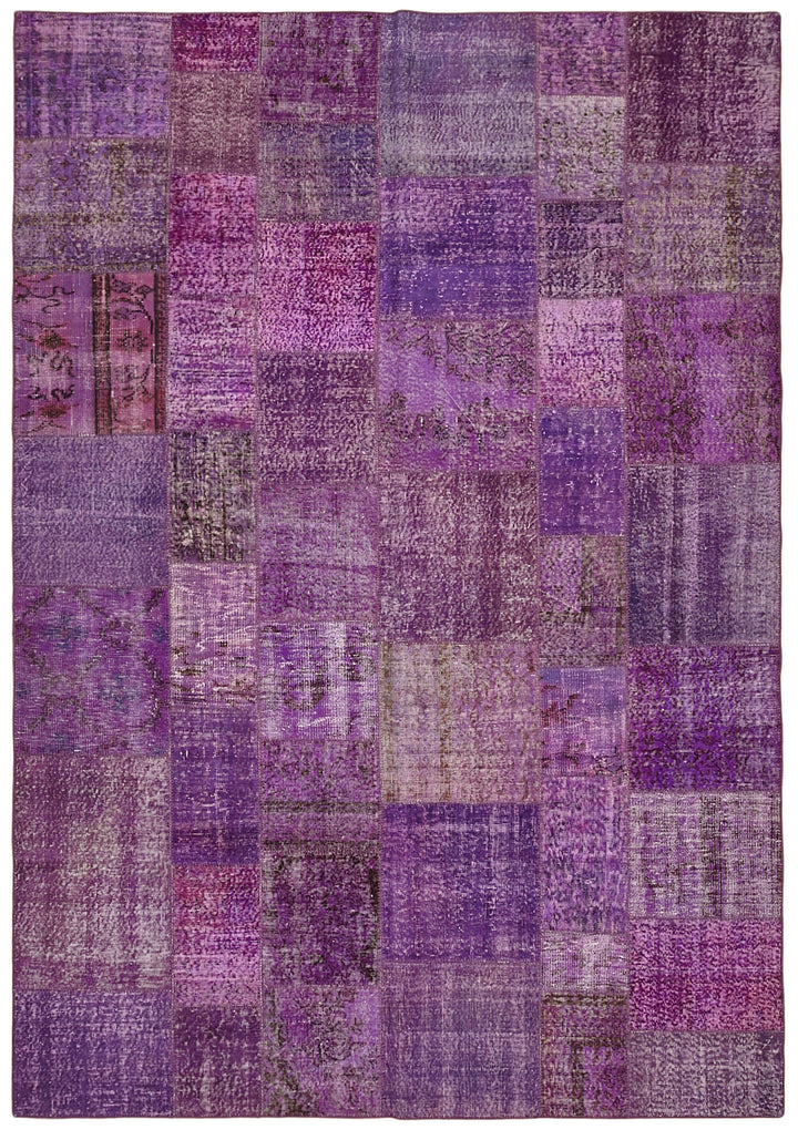 8x11 Purple Patchwork Rug- 43256