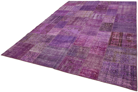 8x11 Purple Patchwork Rug- 43256