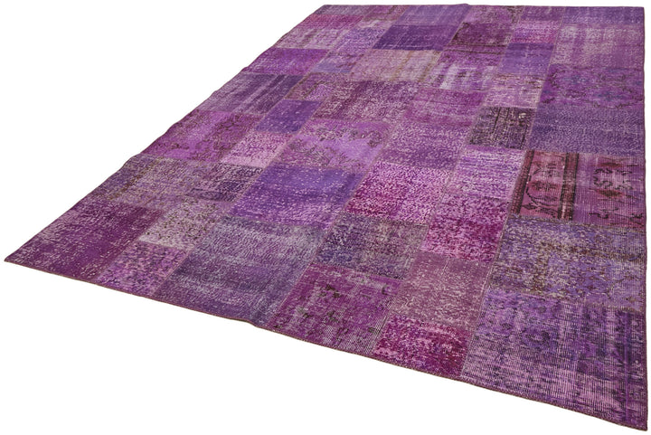 8x11 Purple Patchwork Rug- 43256
