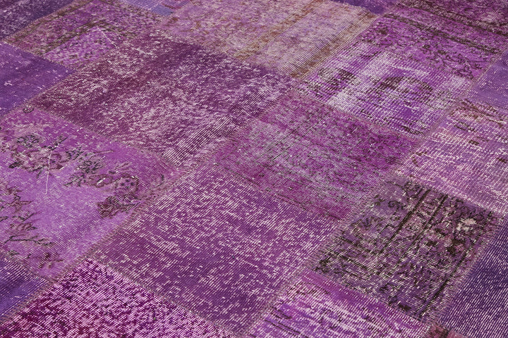 8x11 Purple Patchwork Rug- 43256
