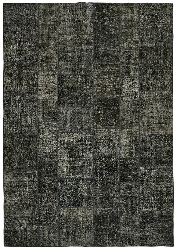 8x11 Black Patchwork Rug- 43257