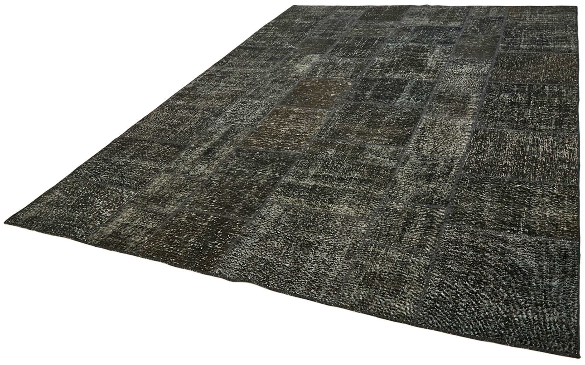 8x11 Black Patchwork Rug- 43257