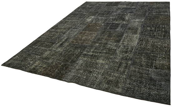 8x11 Black Patchwork Rug- 43257