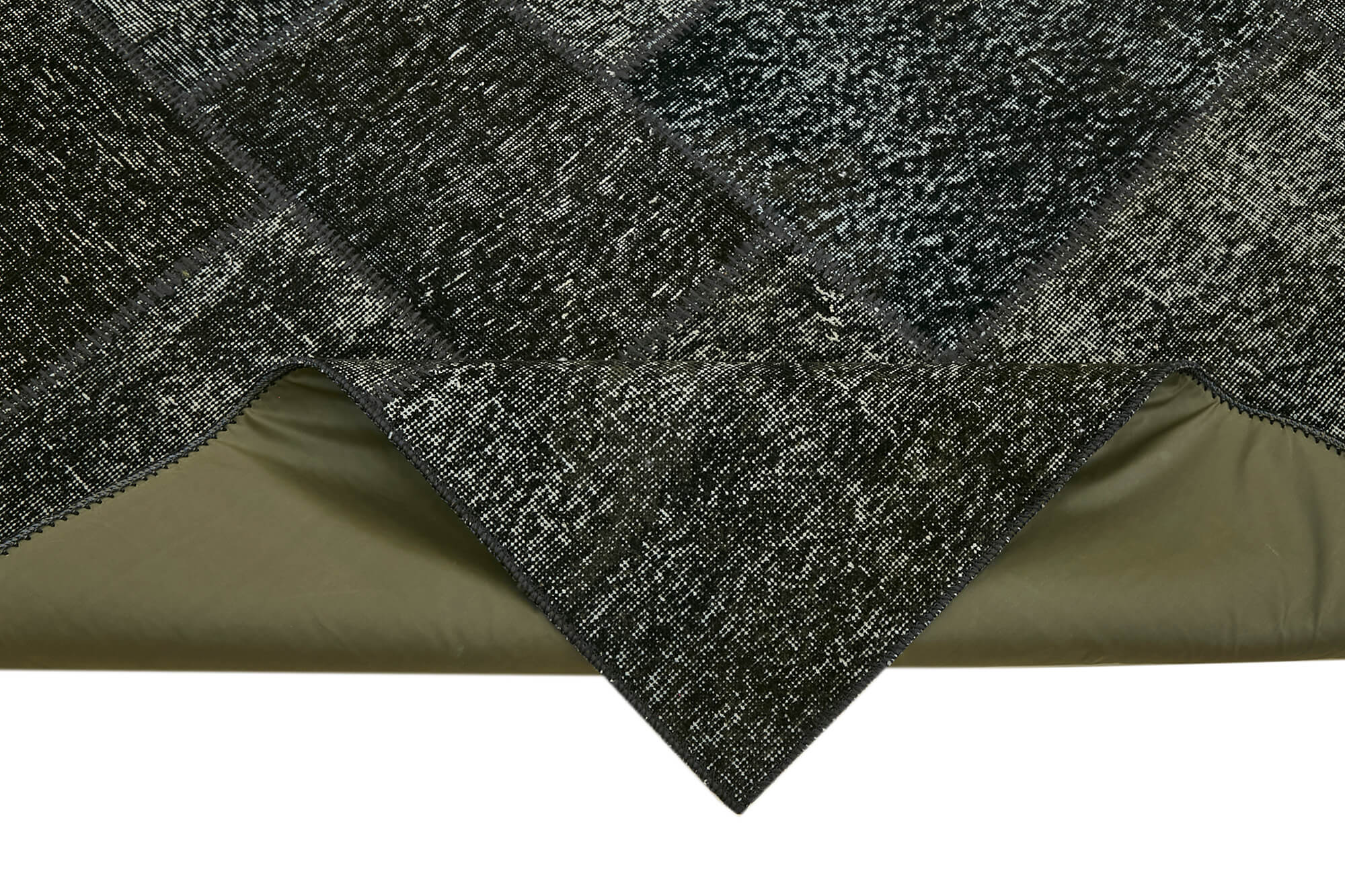 8x11 Black Patchwork Rug- 43257