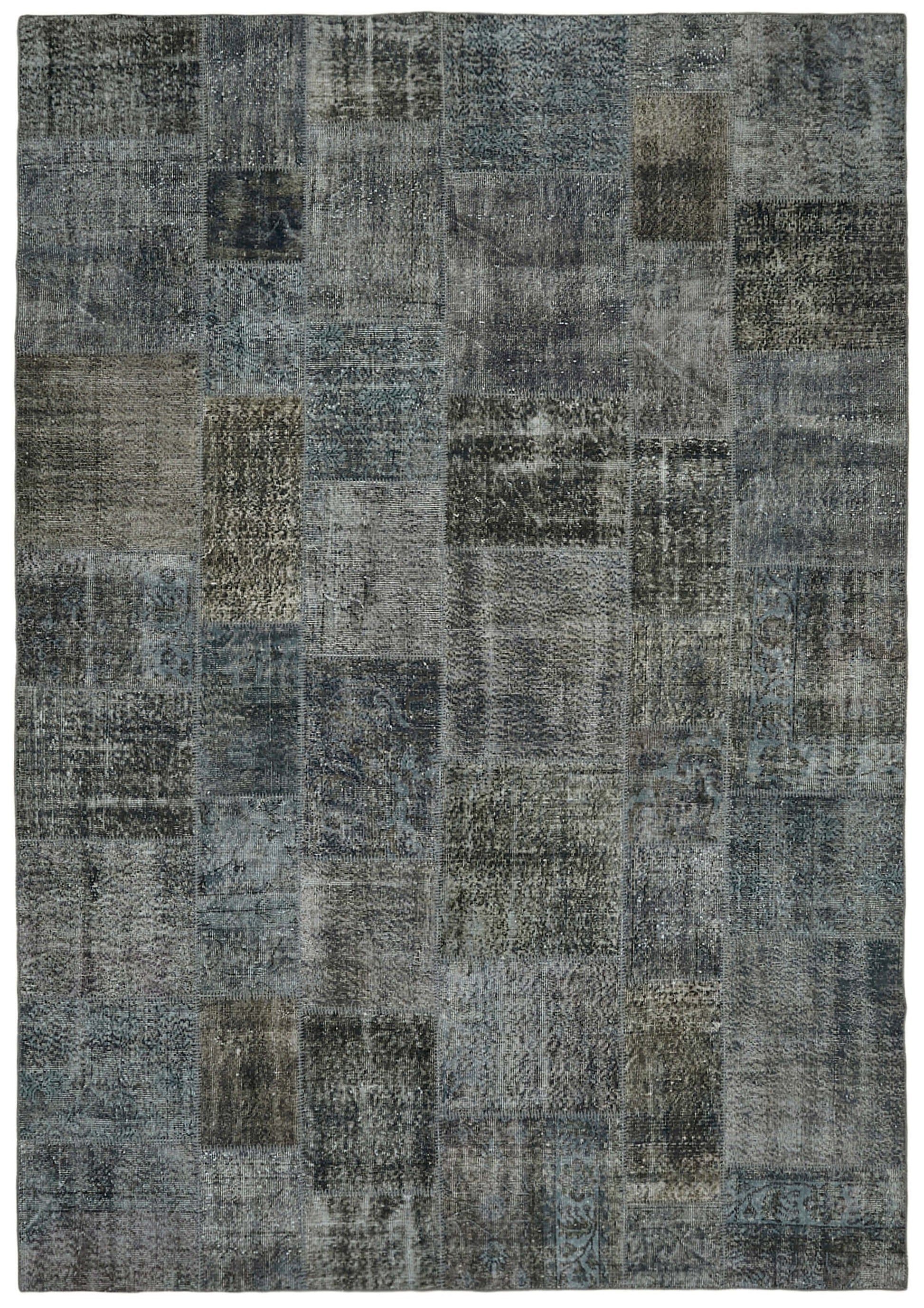 8x11 Grey Patchwork Rug- 43262