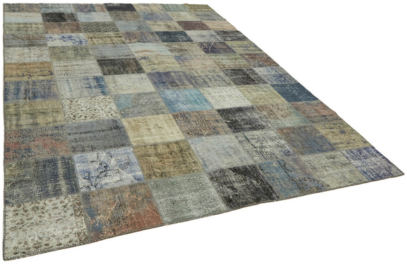 8x11 Grey Patchwork Rug- 43264
