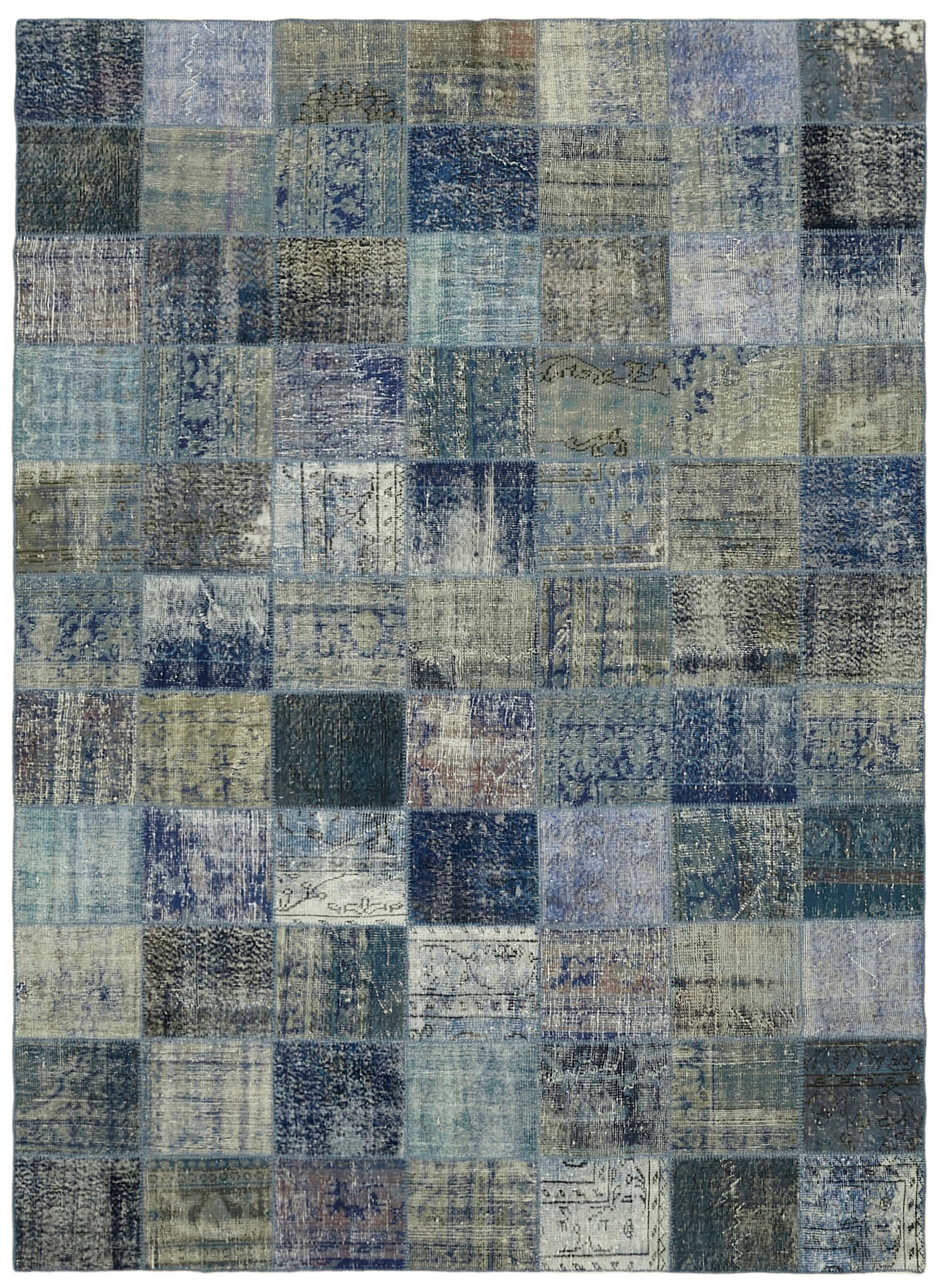 8x11 Blue Patchwork Rug- 43265