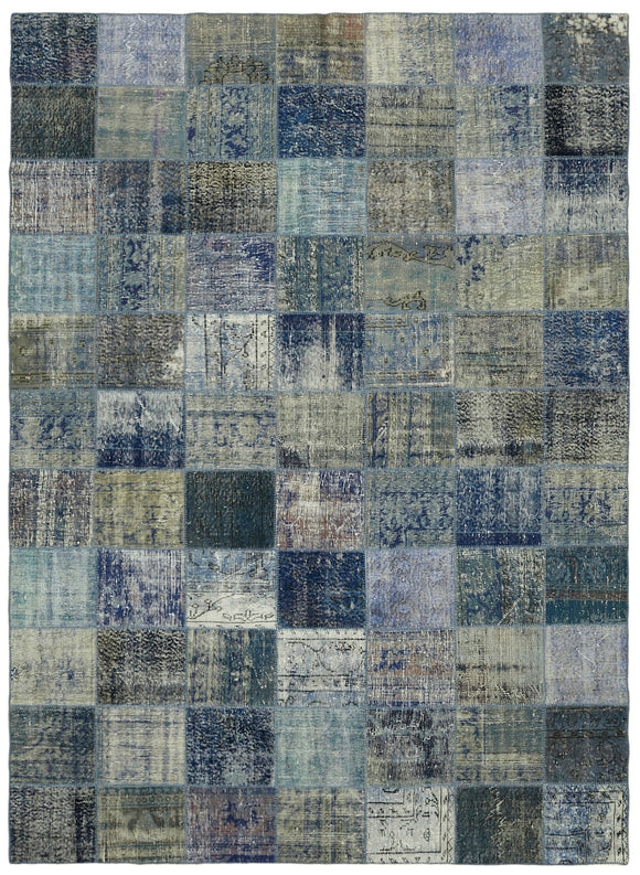 8x11 Blue Patchwork Rug- 43265