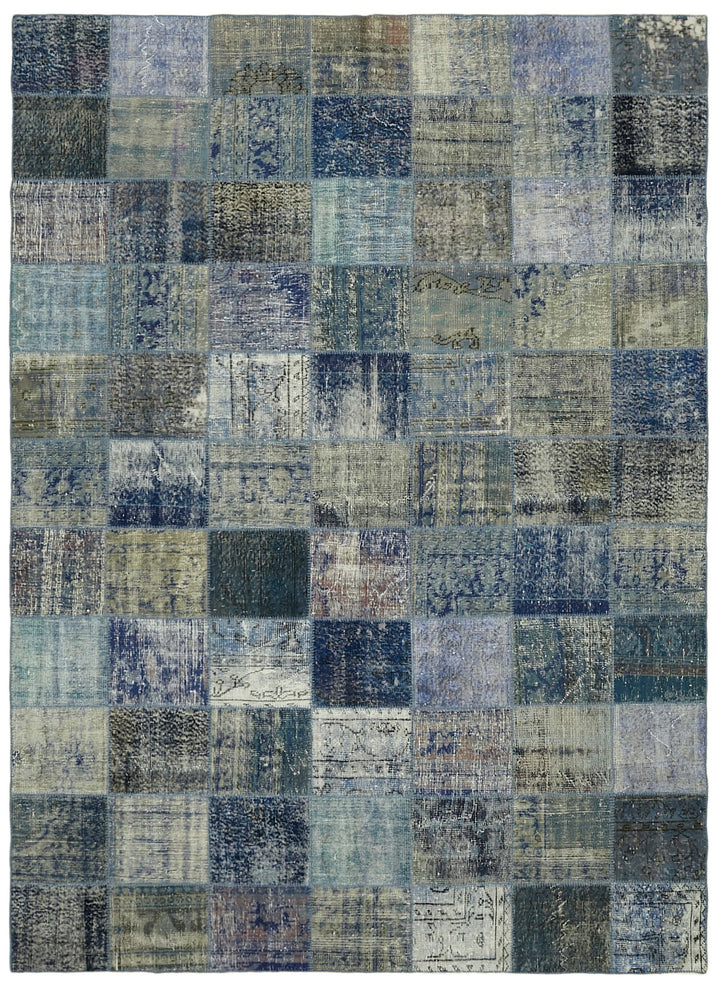 8x11 Blue Patchwork Rug- 43265