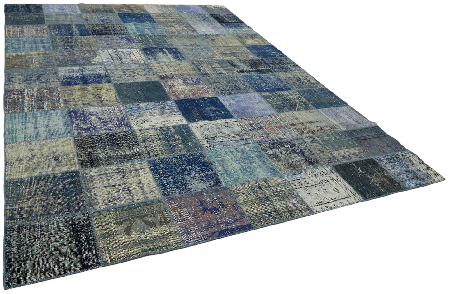 8x11 Blue Patchwork Rug- 43265