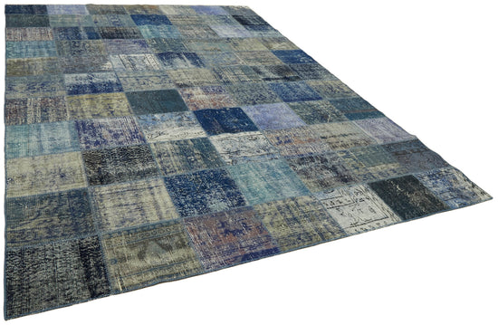 8x11 Blue Patchwork Rug- 43265