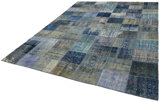 8x11 Blue Patchwork Rug- 43265