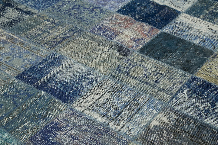 8x11 Blue Patchwork Rug- 43265
