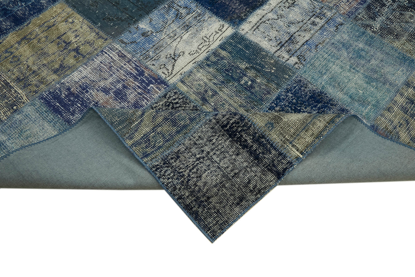 8x11 Blue Patchwork Rug- 43265
