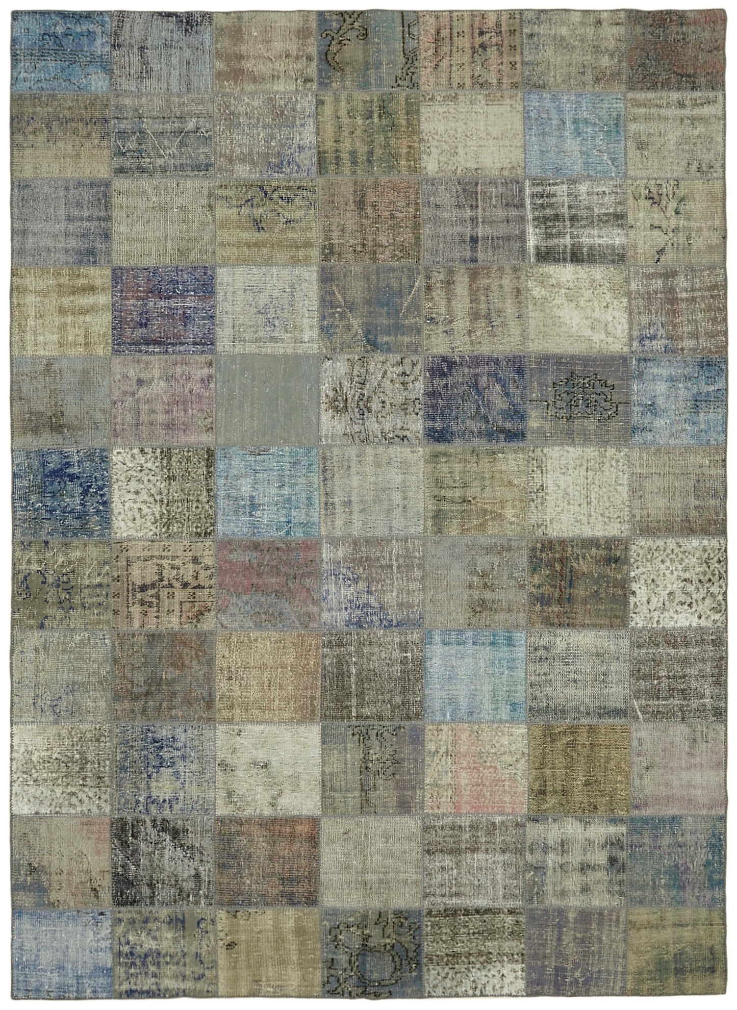 8x11 Blue Patchwork Rug- 43267