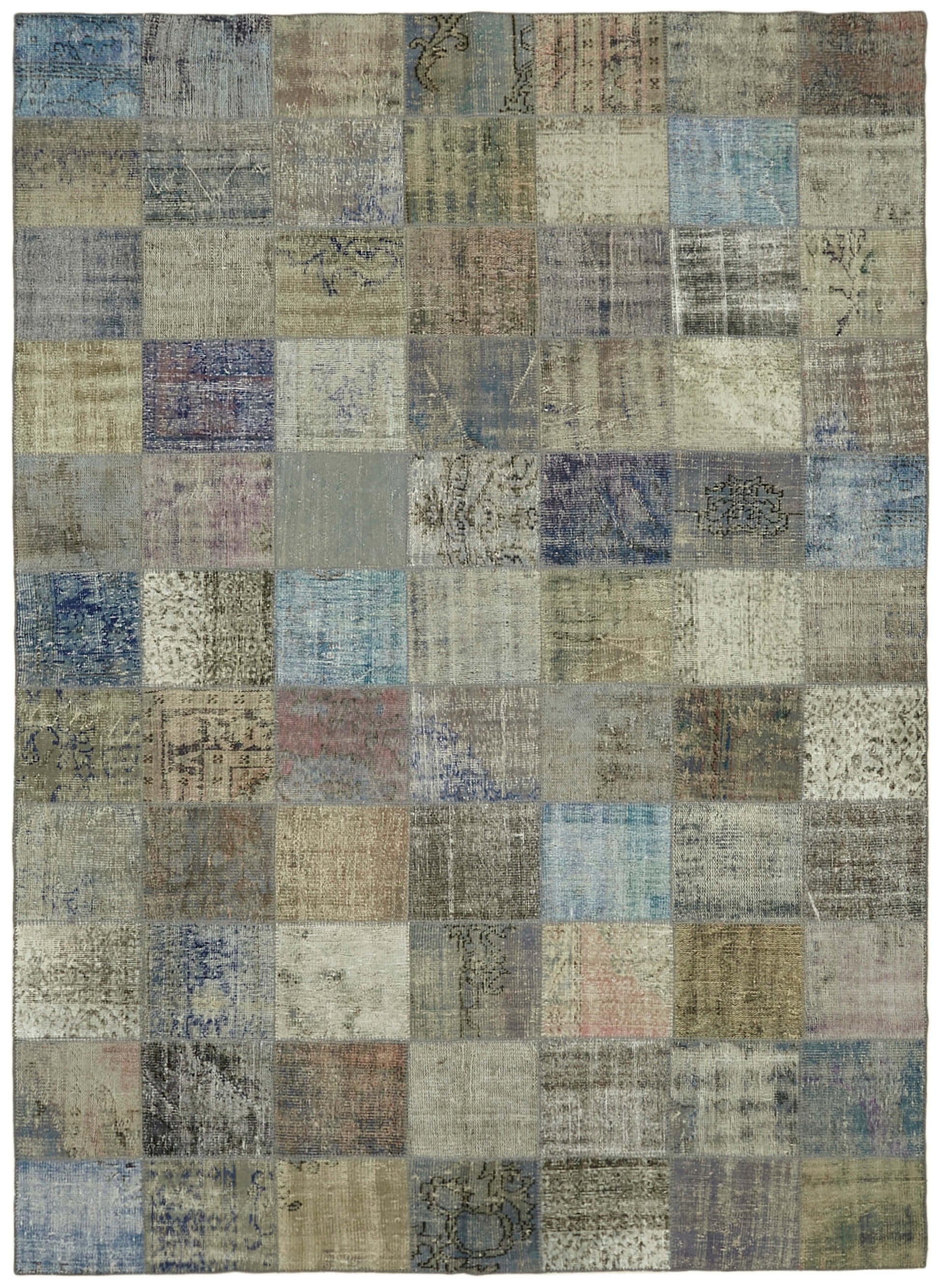 8x11 Blue Patchwork Rug- 43267