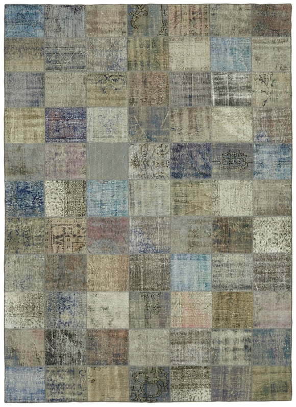 8x11 Blue Patchwork Rug- 43267